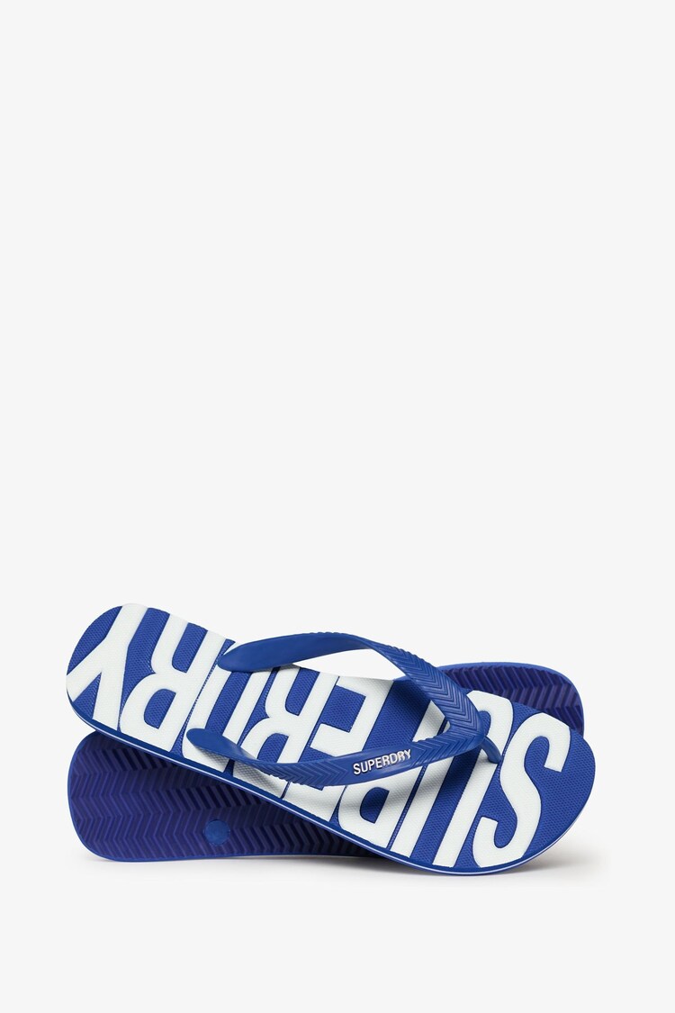 Superdry Blue Chrome Core Logo Sandals - Image 1 of 1