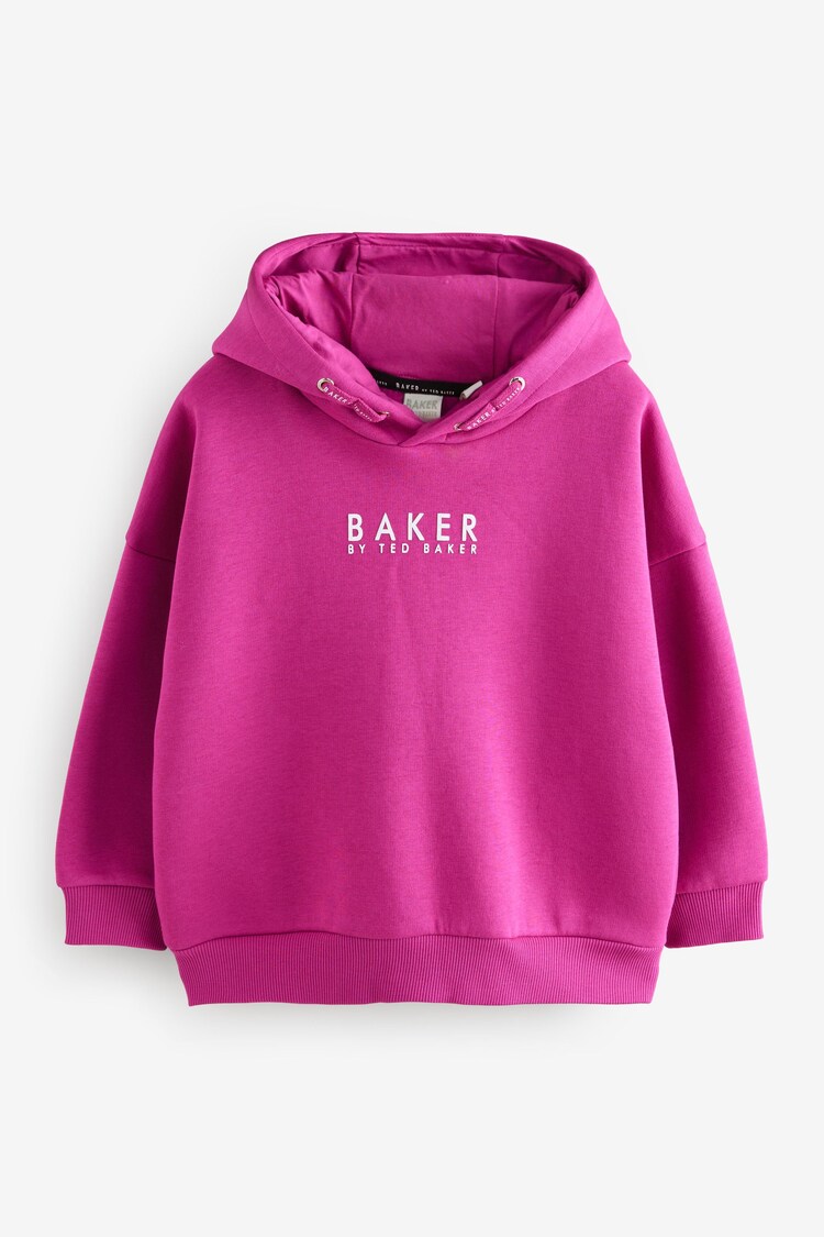 Fuksija roza - Baker by Ted Baker kapucar s prevelikim hrbtnim potiskom - Slika 1 iz 1