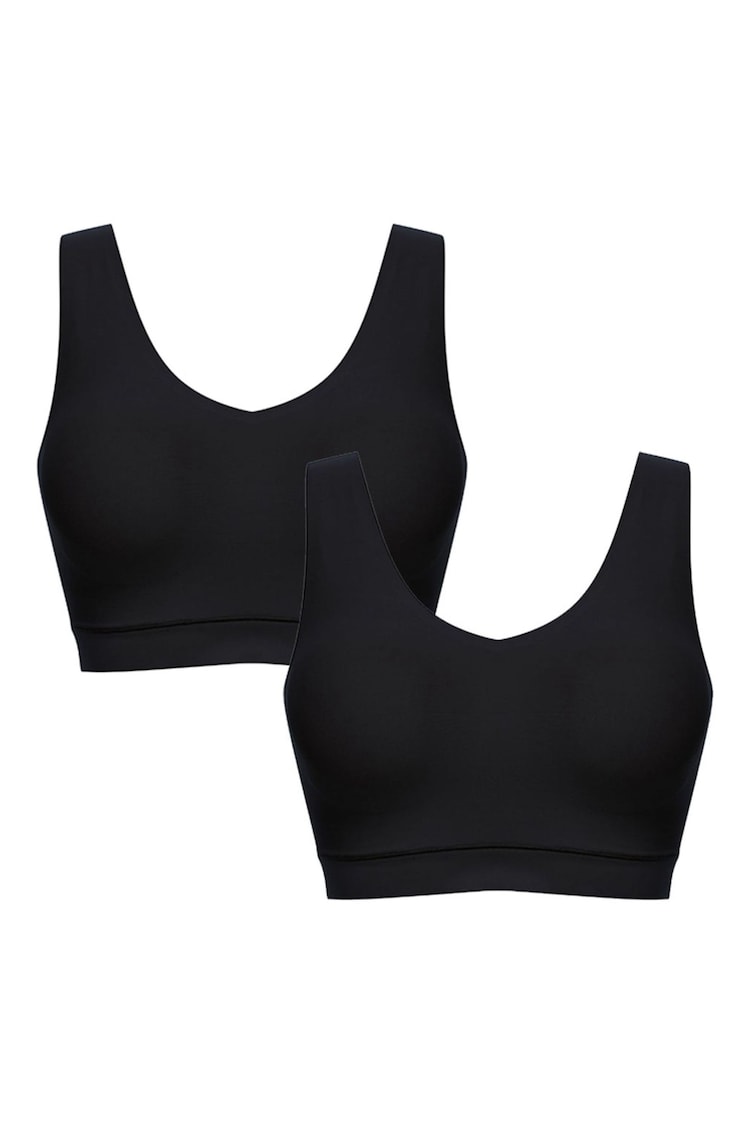 Chantelle Soft Stretch Seamless V-Neck Padded Crop Tops 2 Pack - Image 1 of 1