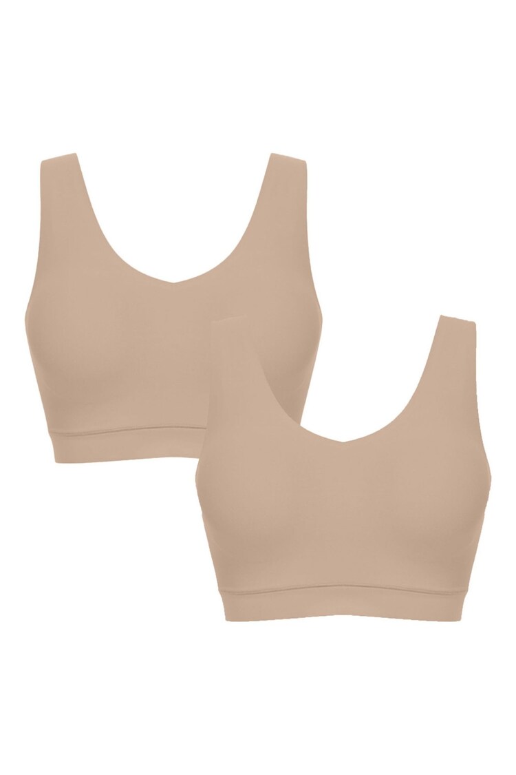 Chantelle Soft Stretch Seamless V-Neck Padded Crop Tops 2 Pack - Image 1 of 1
