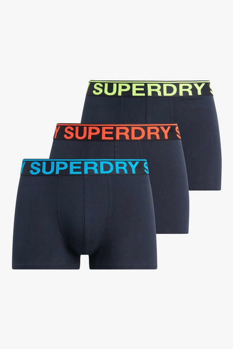 Superdry Navy Boxers 3 Pack - Image 1 of 1