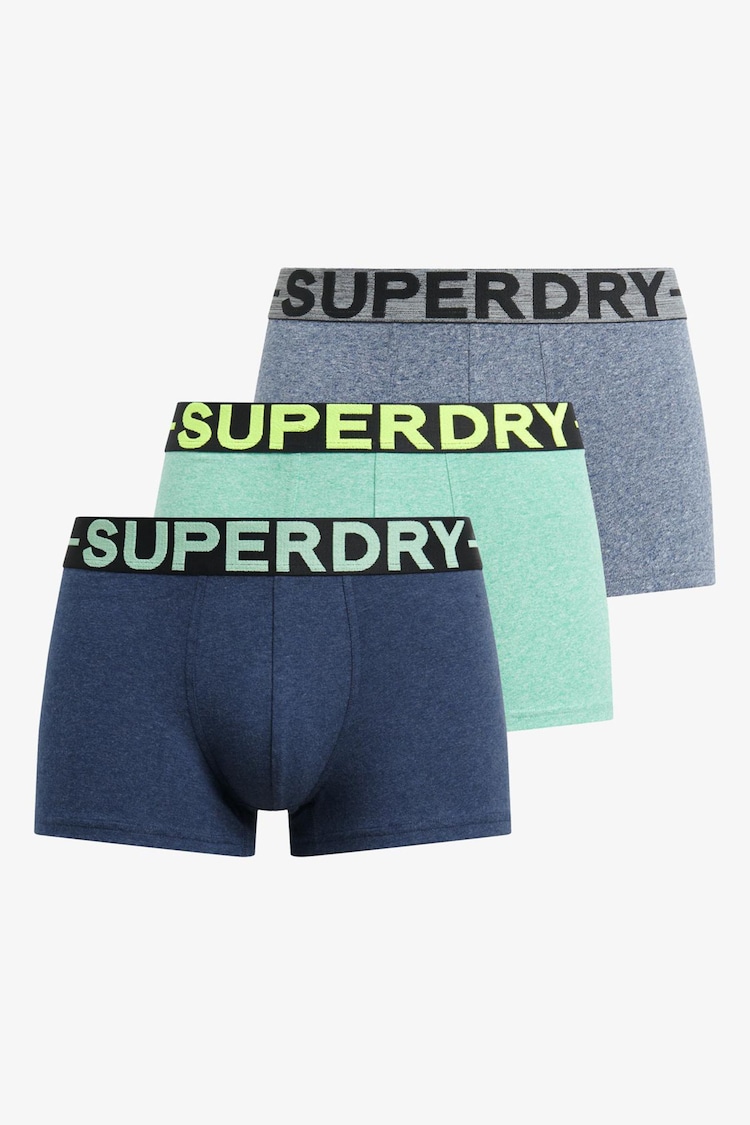 Superdry Blue Triple Trunks - Image 1 of 1