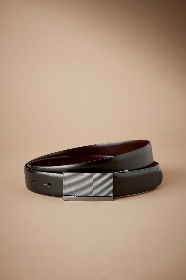 أسود - Signature Reversible Belt - صورة 1 من 1