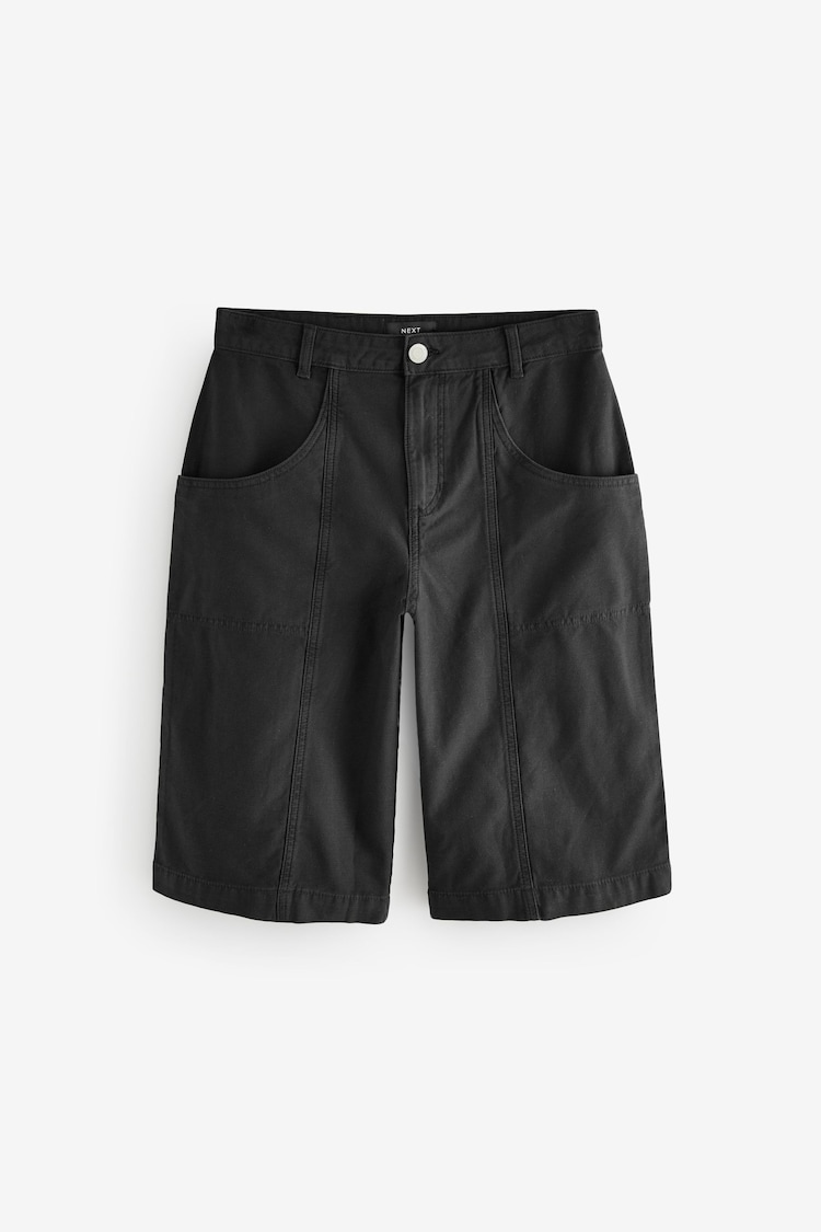 Black 100% Cotton Jort Shorts - Image 1 of 1