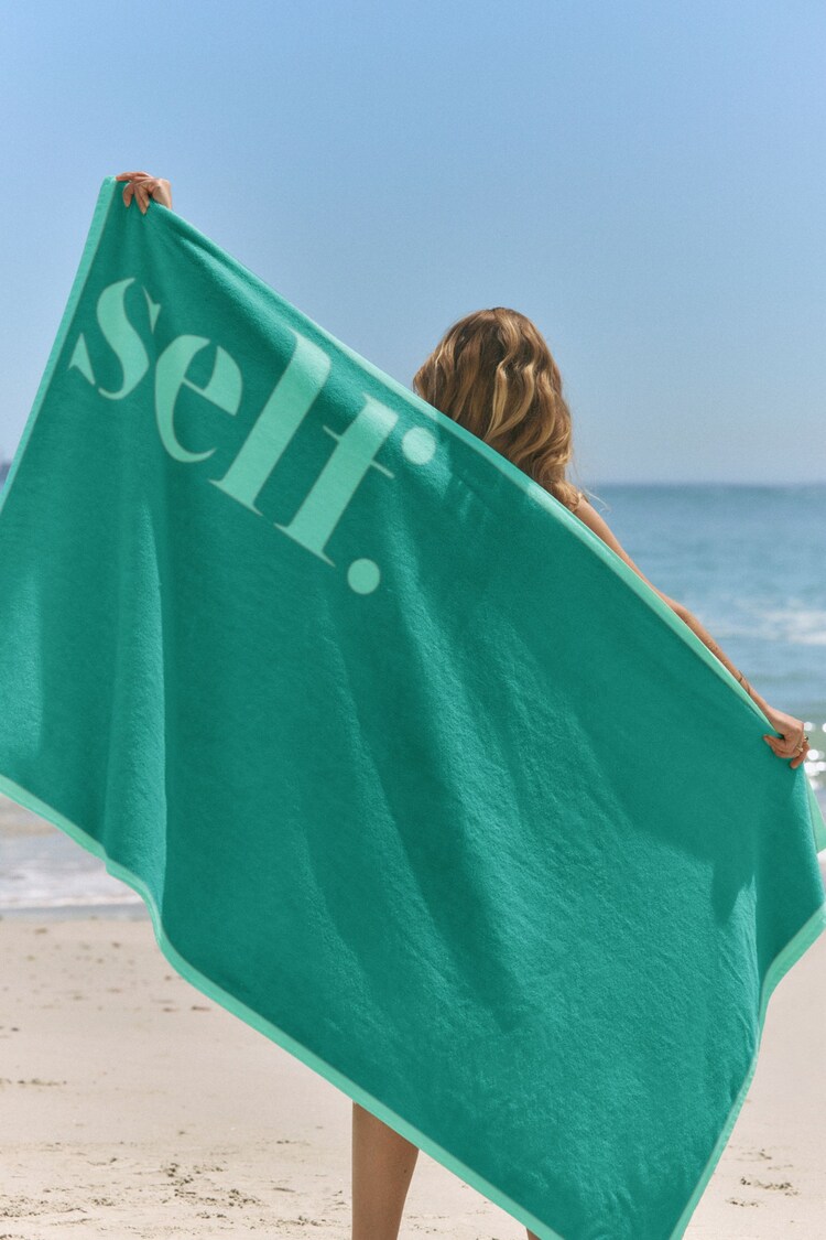 self. Logo Beach Towel 100% Cotton - Image 1 of 1