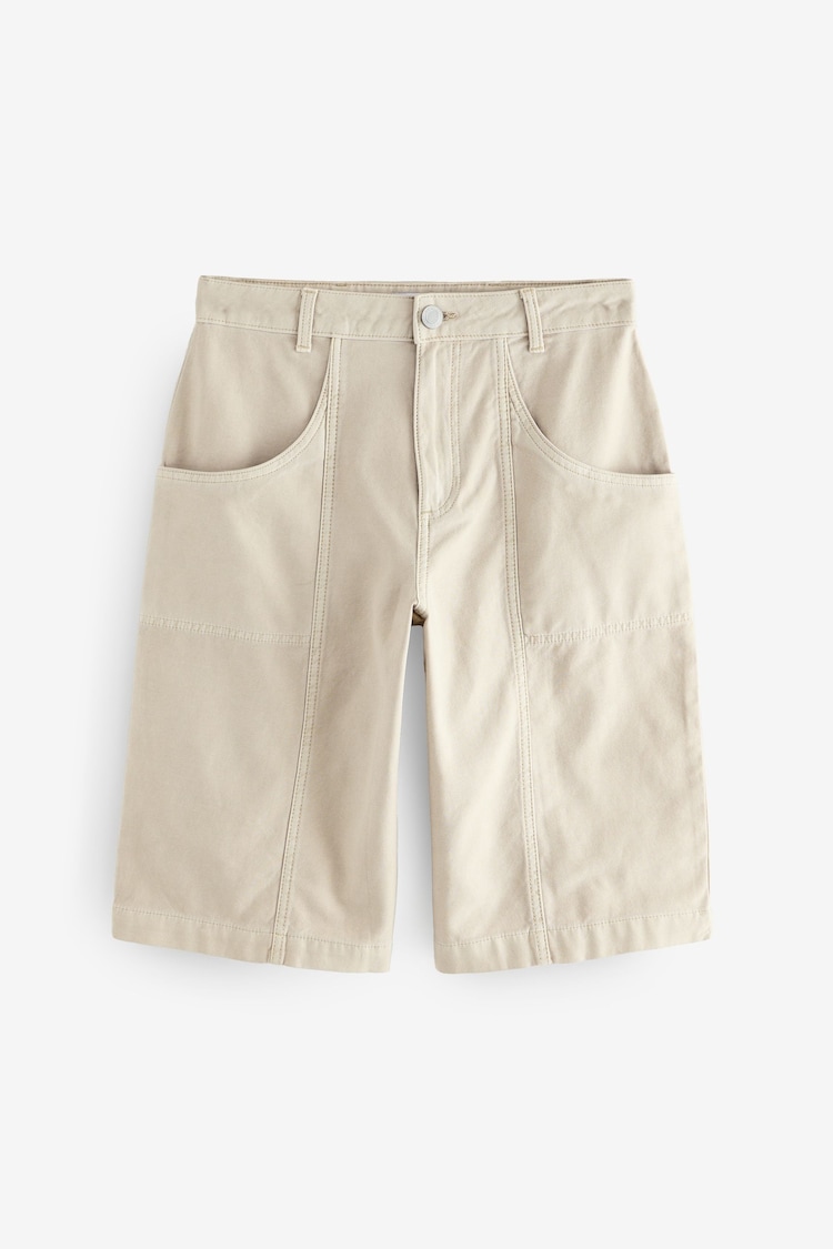 Ecru 100% Cotton Jort Shorts - Image 1 of 1