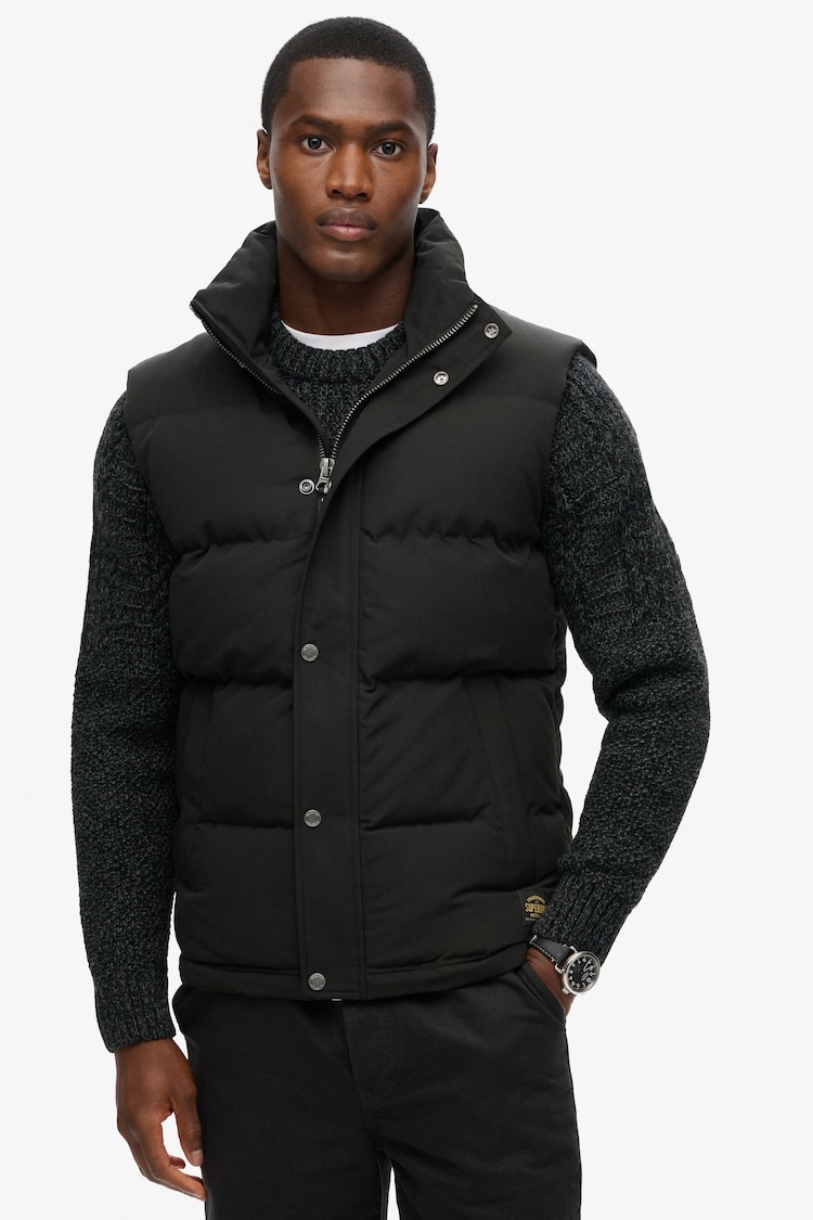 Черный - Superdry Non-Hooded Everest Gilet - Изображение 1 из 1