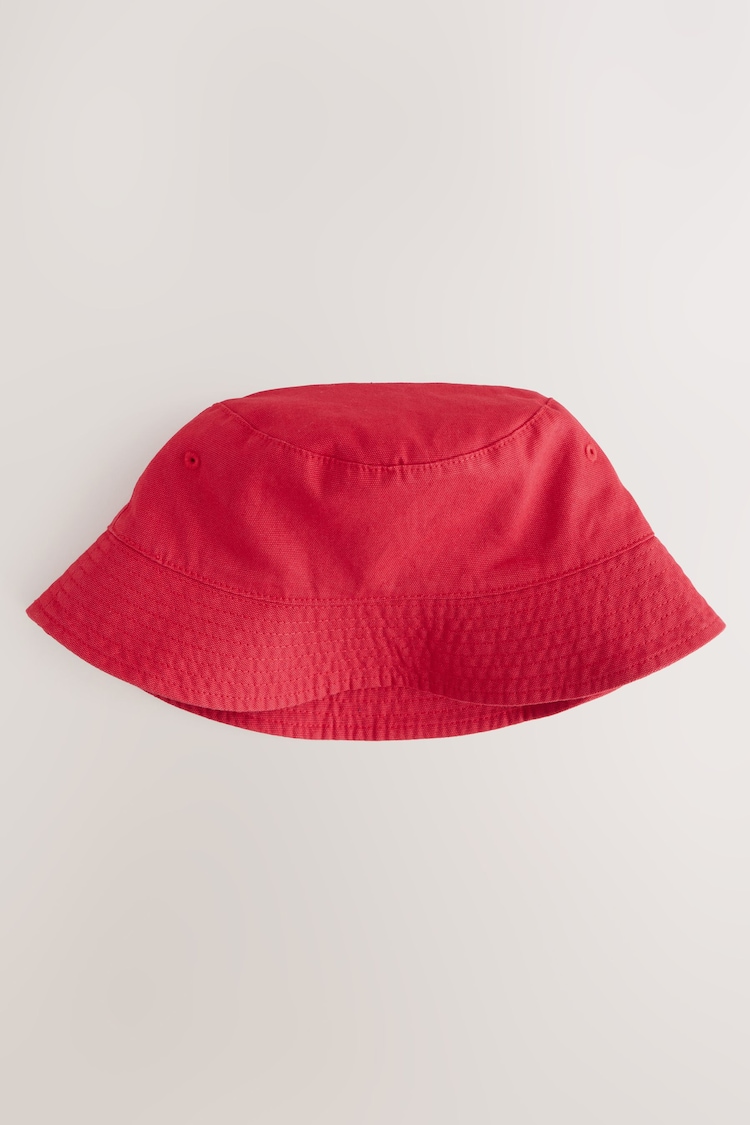 Rojo - Sombrero tipo pescador de lona de 100% algodón (3 meses-16 años) - Imagen 1 de 1