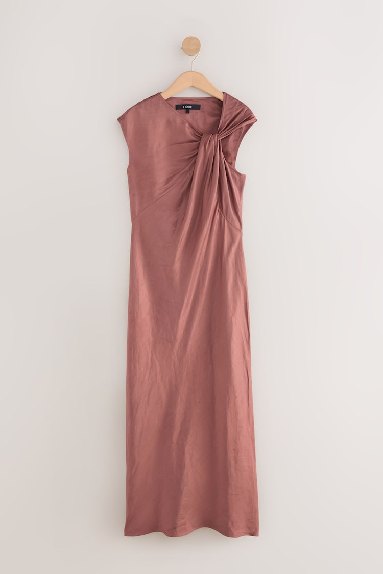 Chocolate Brown N. Premium Occasion Twist Maxi Dress - Image 1 of 1
