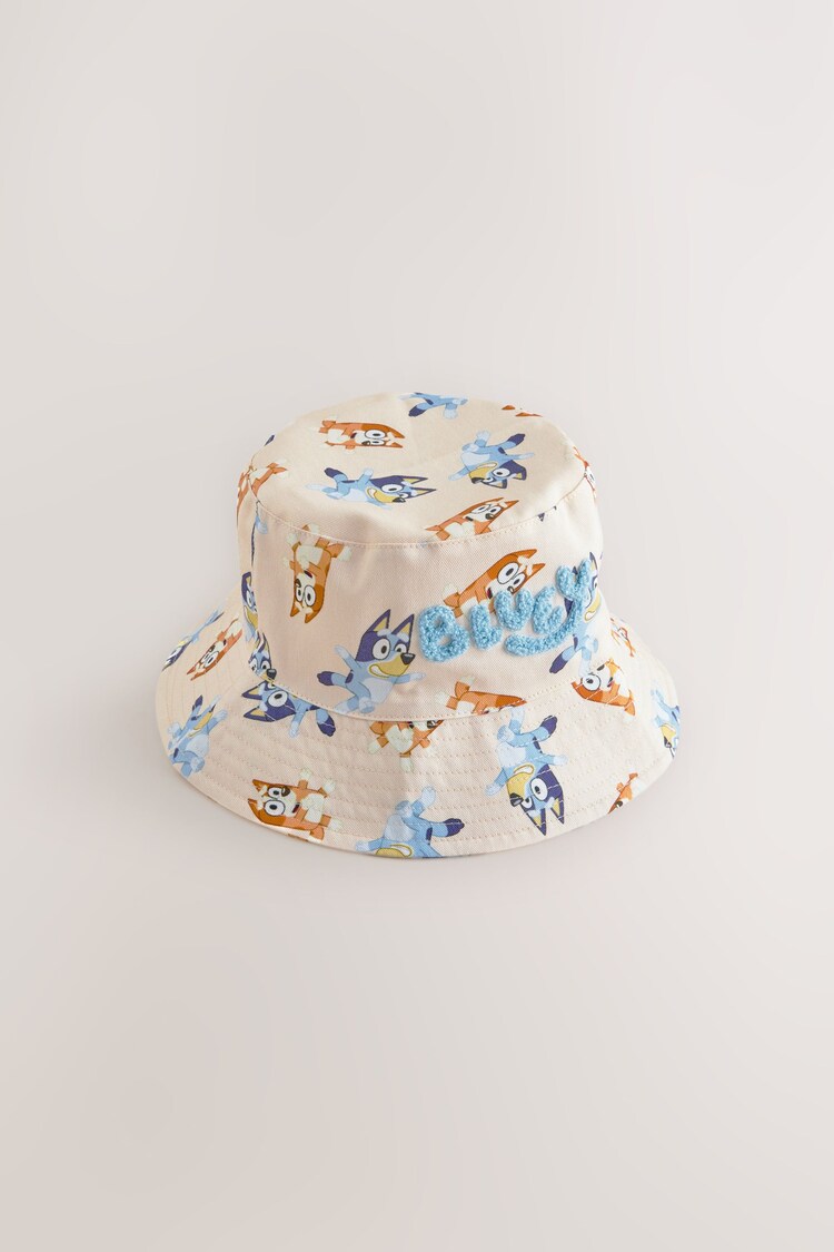 Cream 100% Cotton Bluey Bucket Hat (1-10yrs) - Image 1 of 1