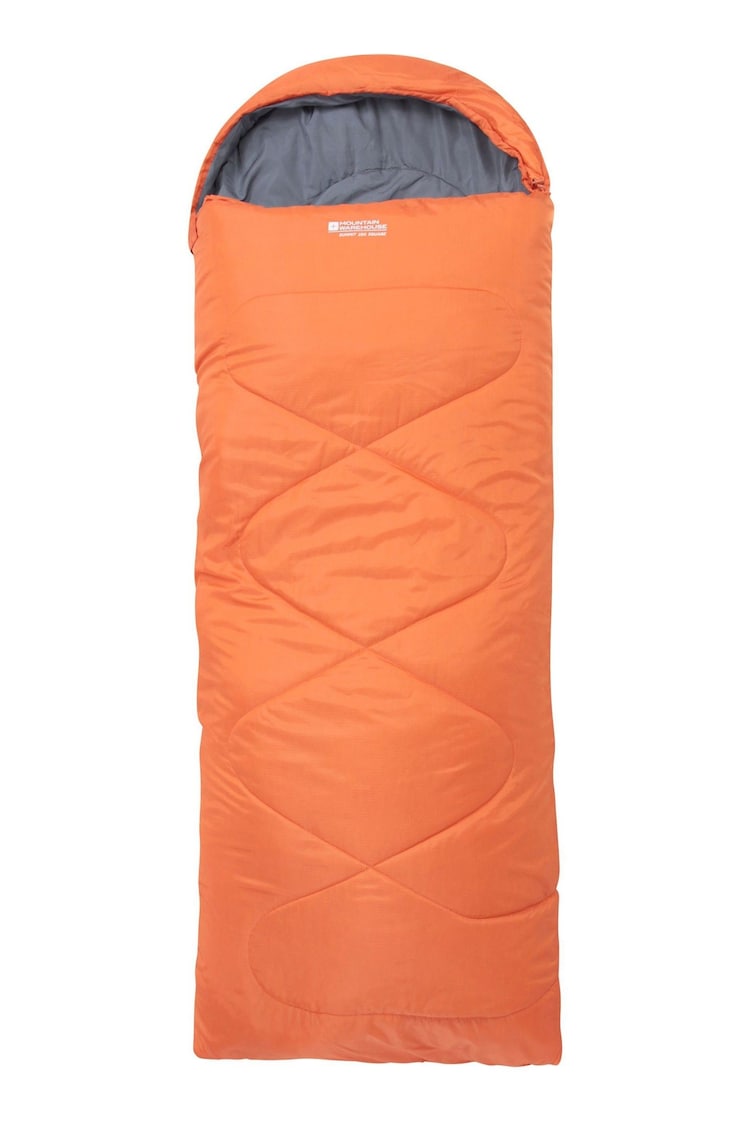 Mountain Warehouse Orange Camping Summit 250 Square Sleeping Bag - Image 1 of 1
