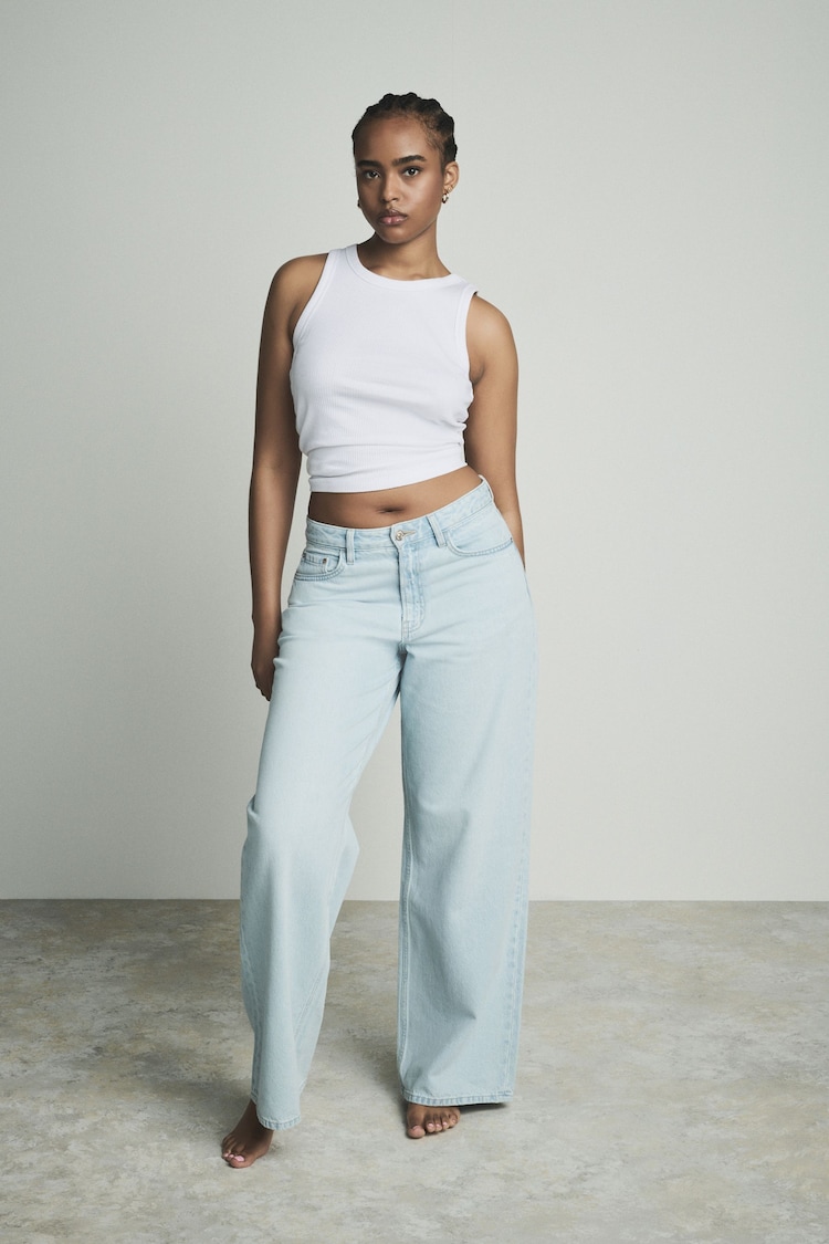 Bleach 100% Cotton Hourglass Wide Leg Jeans - Image 1 of 1
