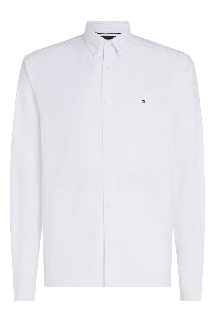 Tommy Hilfiger White Solid Heritage Oxford Shirt - Image 1 of 1