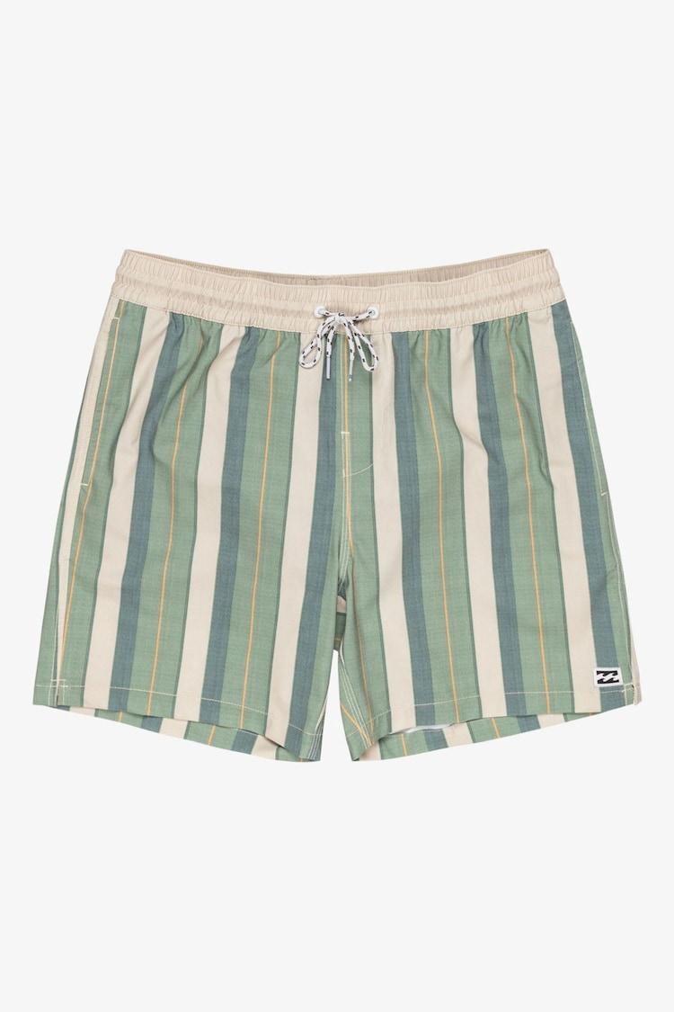 Billabong Green Sundays Stripe Logo Swim Shorts - Image 1 of 1