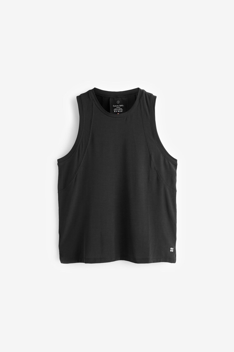 Sweaty Betty Black Soft Flow Studio Tank - Image 1 of 1