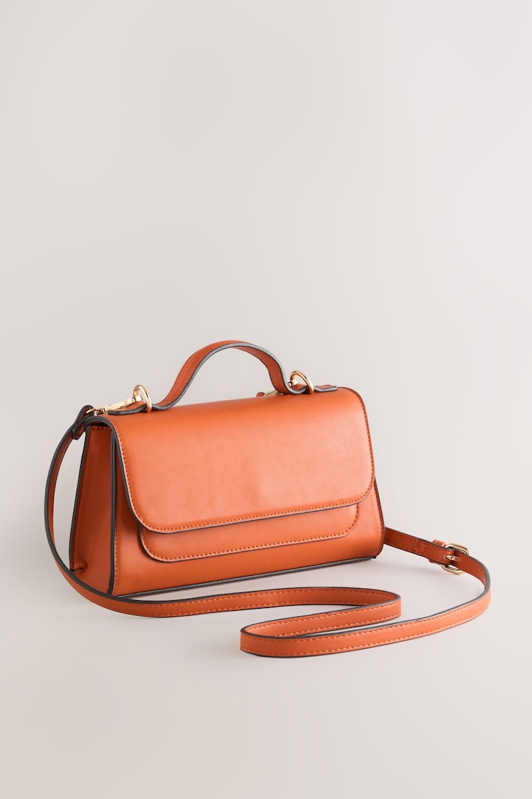 Orange Structured Hand Held Bag - Image 1 of 1