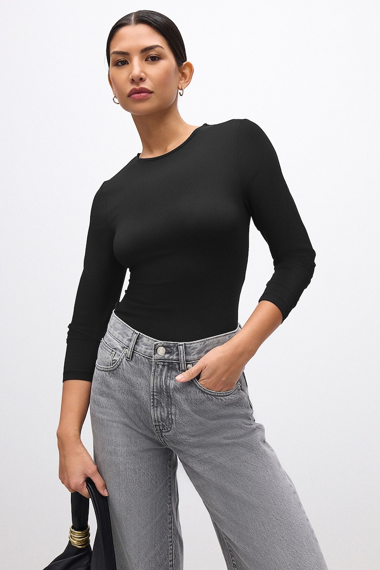 Black Soft Touch Long Sleeve Top - Image 1 of 1