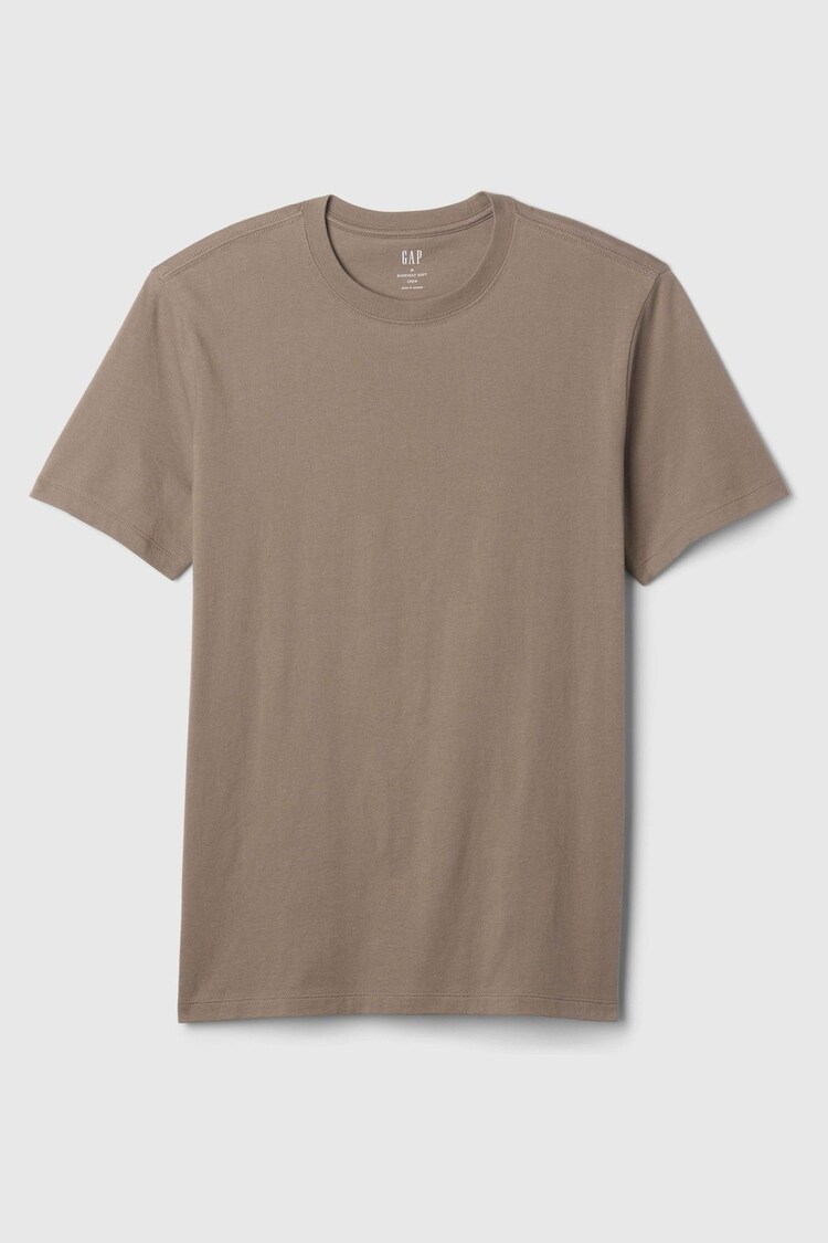 Gap Light Brown Short Sleeve Everyday 100% Cotton Crew Neck T-Shirt - Image 1 of 1