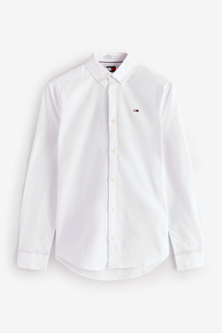 Tommy Jeans White Tjm Slim Stretch Oxford Shirt - Image 1 of 1