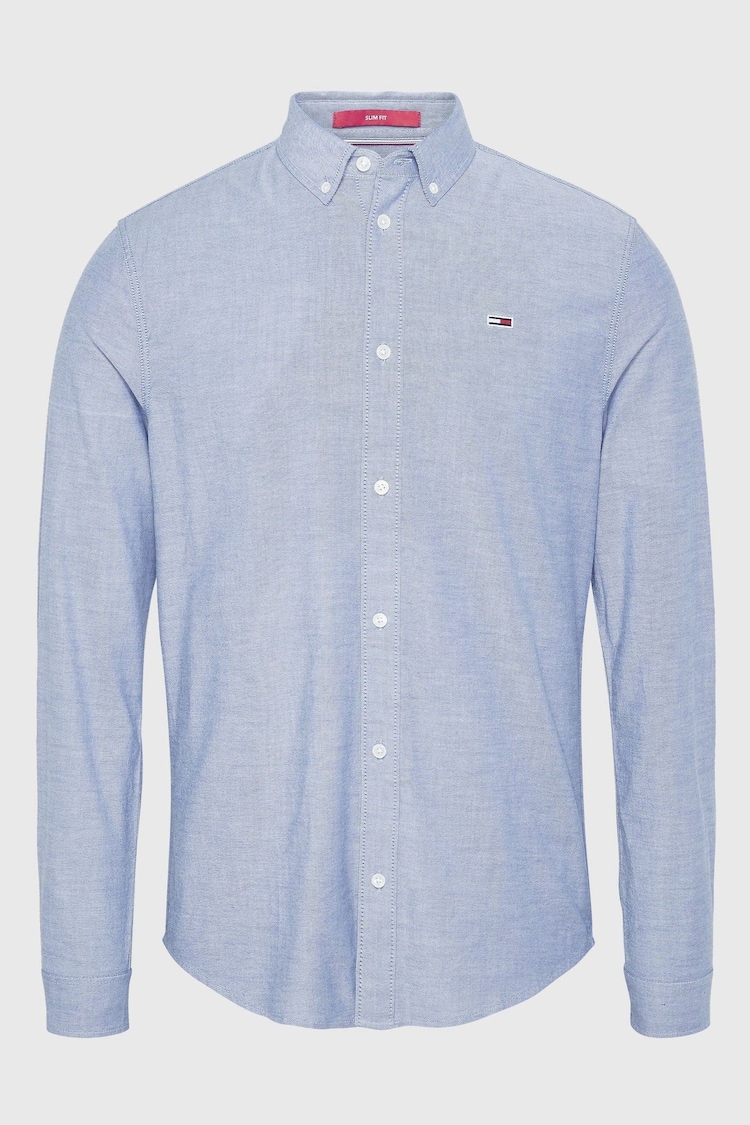 Tommy Jeans Aqua Blue Tjm Slim Stretch Oxford Shirt - Image 1 of 1