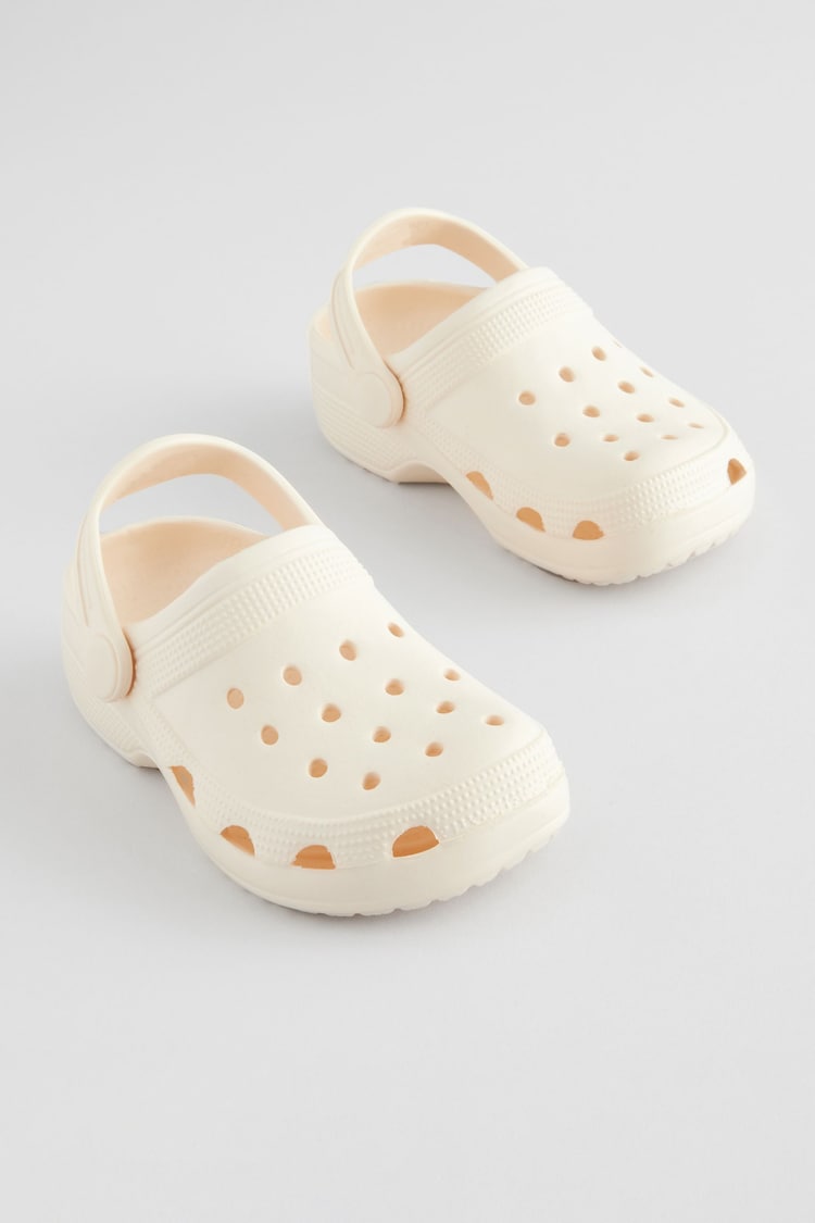Neutral White Wide Fit (G) Clogs Sandals - Image 1 of 1