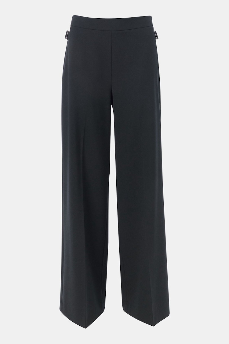 Whistles Black Petite Louisa Tab Detail Trousers - Image 1 of 1