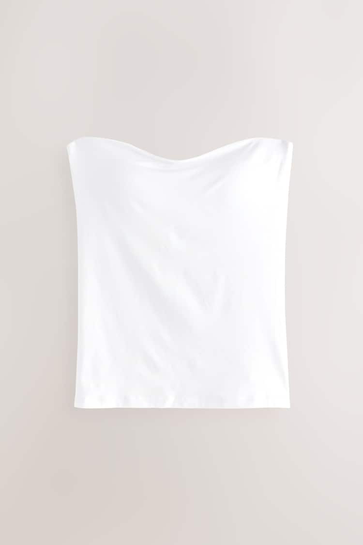 White Hidden Support Bandeau Top - Image 1 of 1