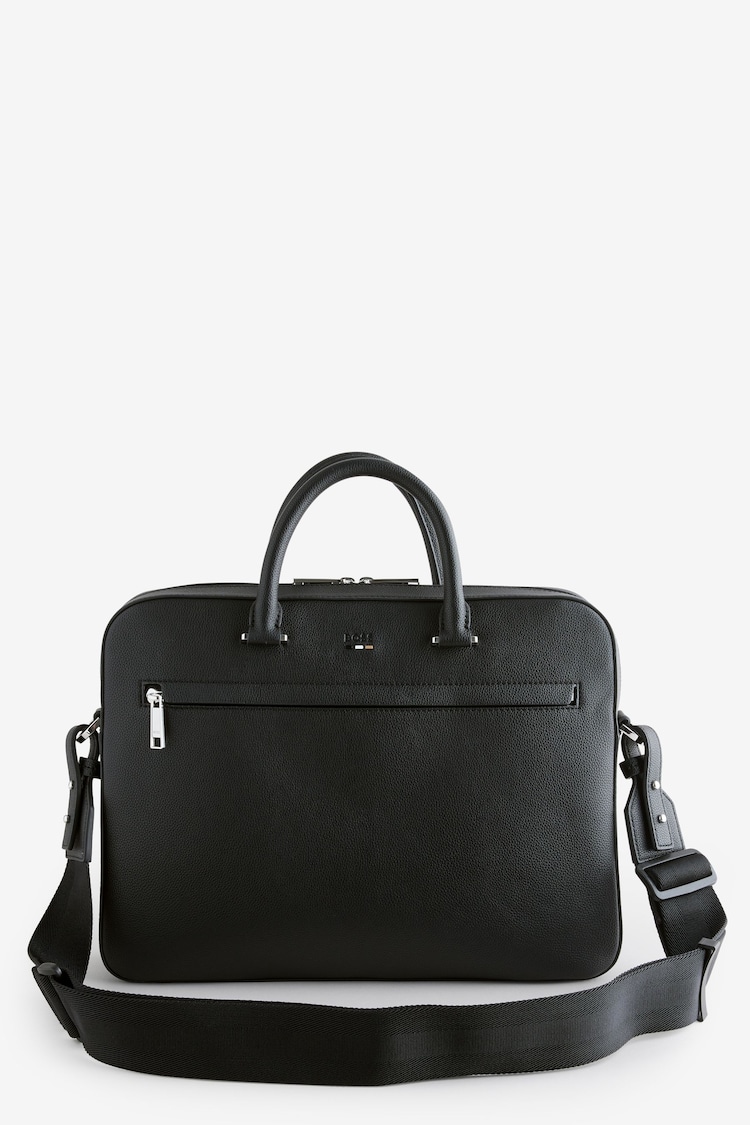 BOSS Black Grained Faux-Leather Document Case - Image 1 of 1