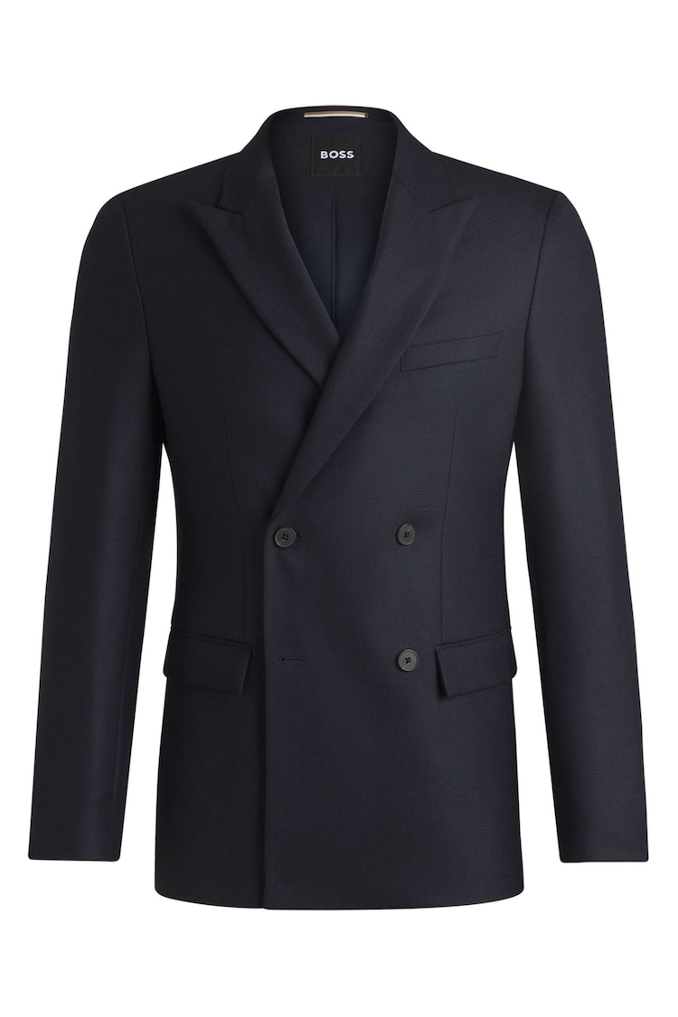 BOSS Blue Slim Fit Micro Pattern Stretch Jacket - Image 1 of 1