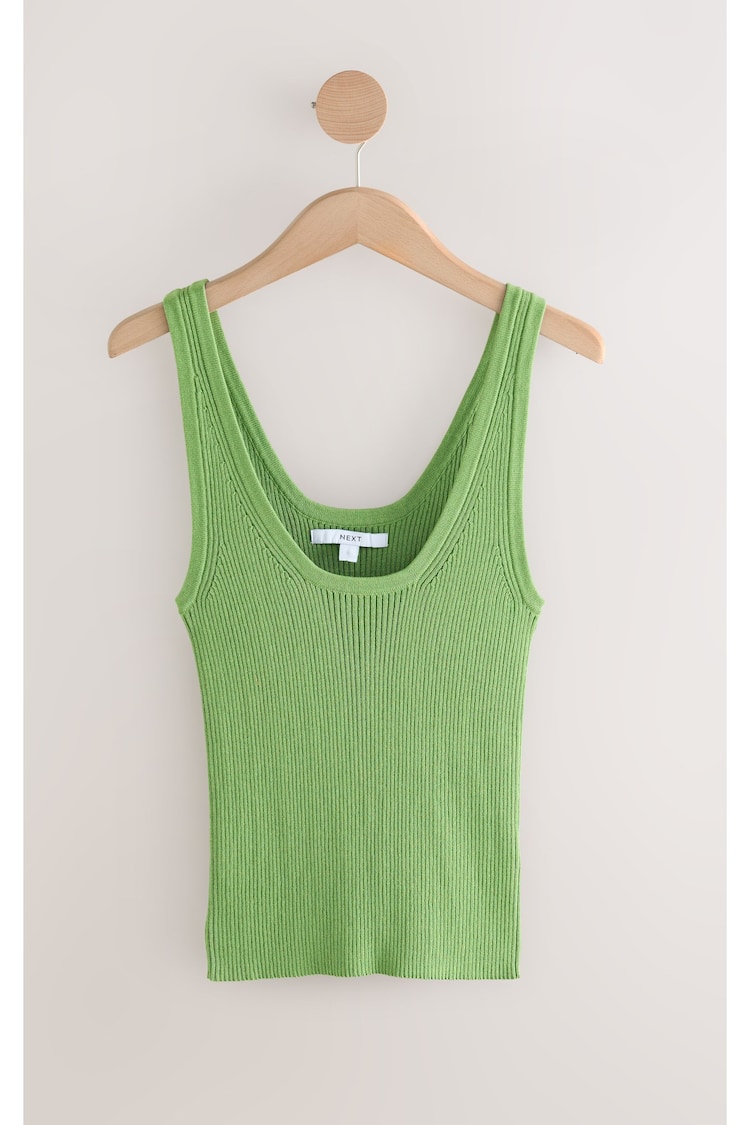 Svetlo zelena - Knitted Co-Ord Tank Vest - Slika 1 iz 1