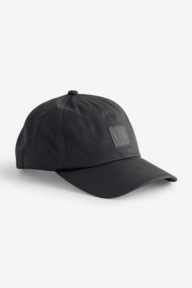 Черный - BOSS Logo Patch Twill 100% Cotton Cap - Image 1 of 1