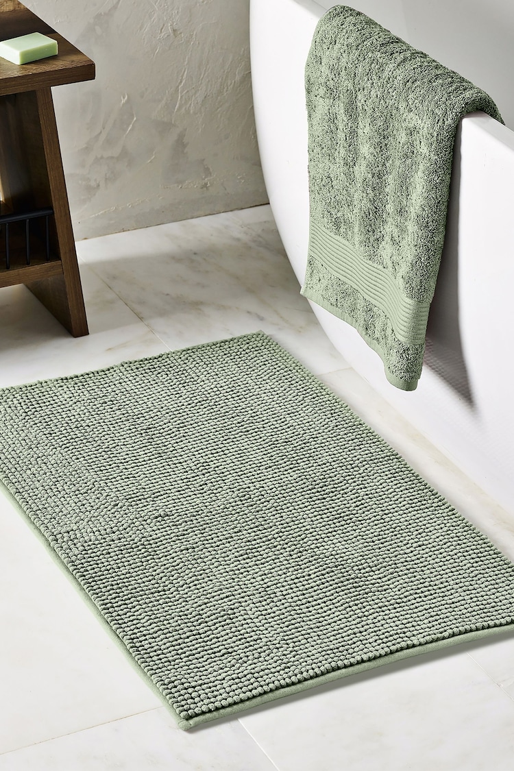 Sage Green Bobble X-Large Bath Mat - Image 1 of 1