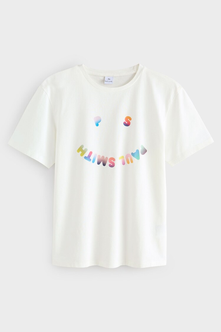 PS Paul Smith Smiley Face Graphic 100% Cotton T-Shirt - Image 1 of 1
