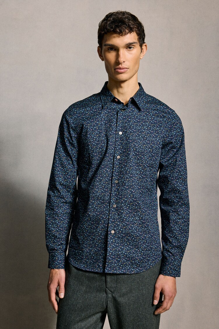 PS Paul Smith Blue Printed Design Shirt - Image 1 of 1