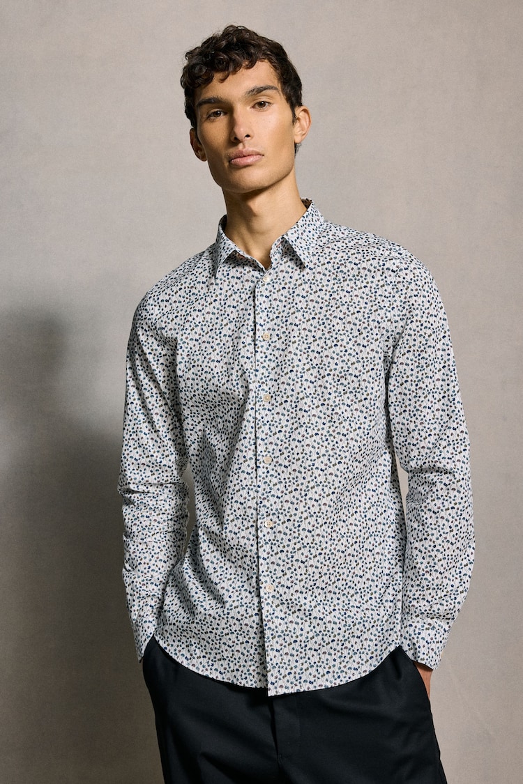 PS Paul Smith Blue Printed Design Shirt - Image 1 of 1