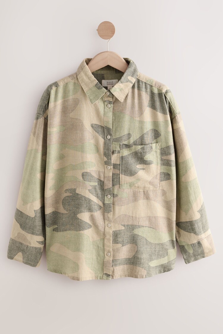 Camuflaje - Oversized Linen Blend Shirt - Imagen 1 de 1