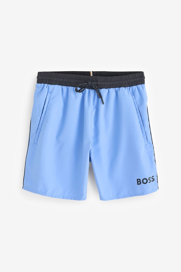 Синий - BOSS Starfish Quick Dry Swim Shorts - Image 1 of 1