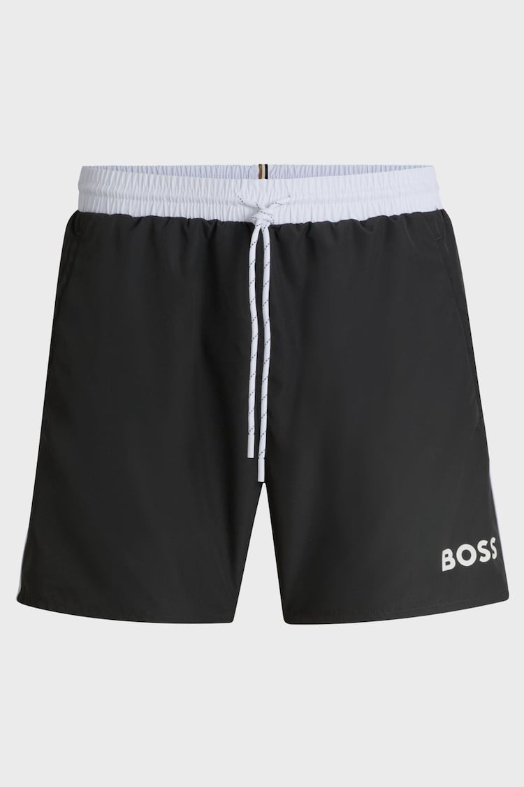 BOSS Grey Starfish Quick Dry Swim Shorts - Image 1 of 1