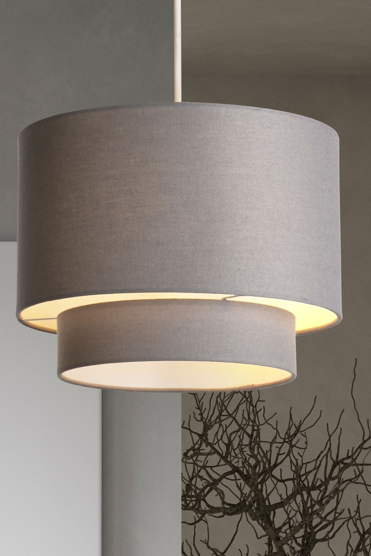Searchlight Grey Gothic Drum Shade - Image 1 of 1