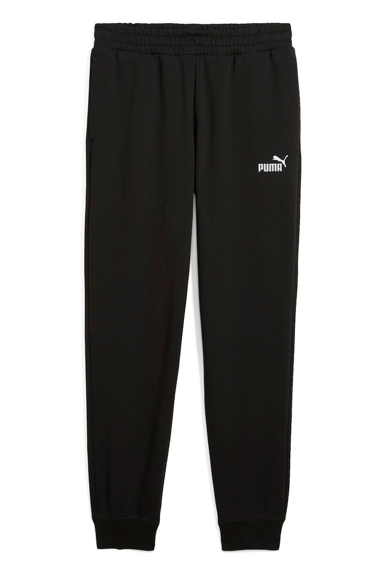 Puma Charcoal Black ESS No 1 Logo Joggers Fleece Cuffed Leg - Image 1 of 1
