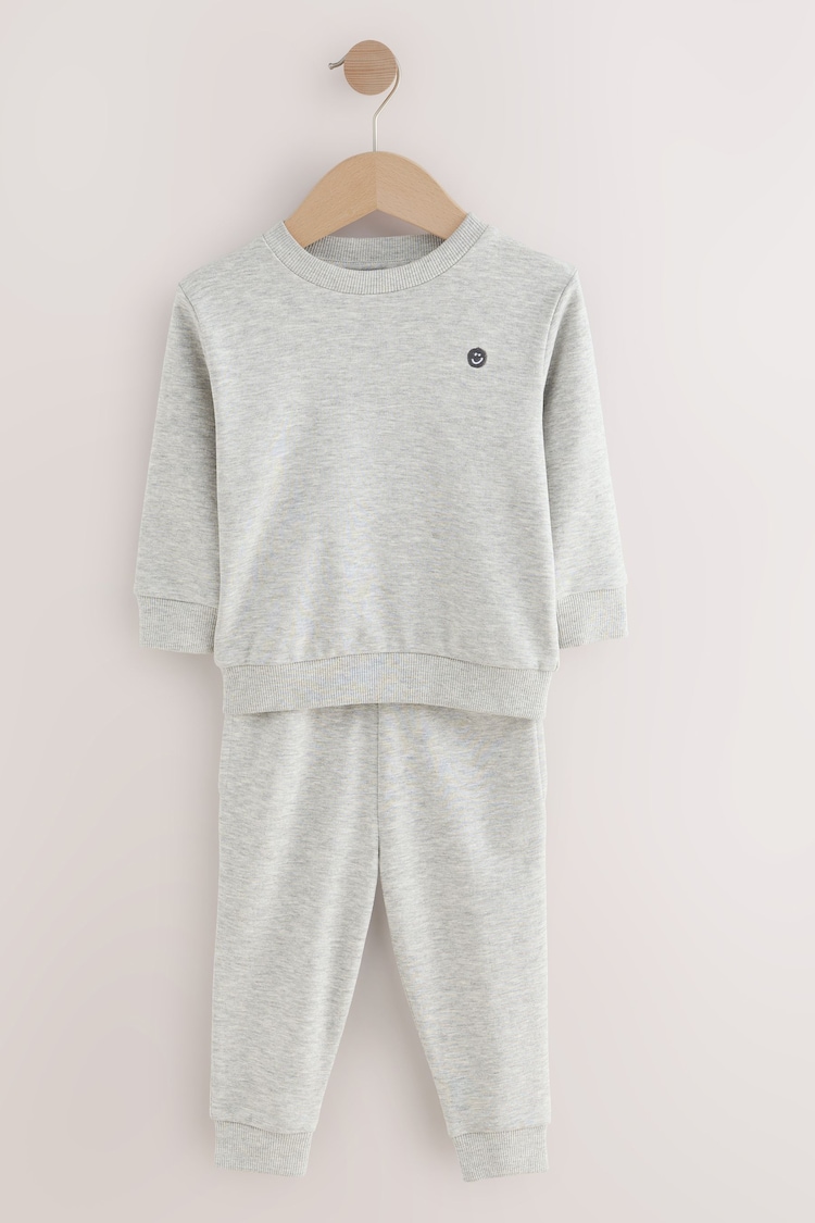 Grey Marl Jersey Sweatshirt And Joggers Set (3mths-7yrs) - Image 1 of 1