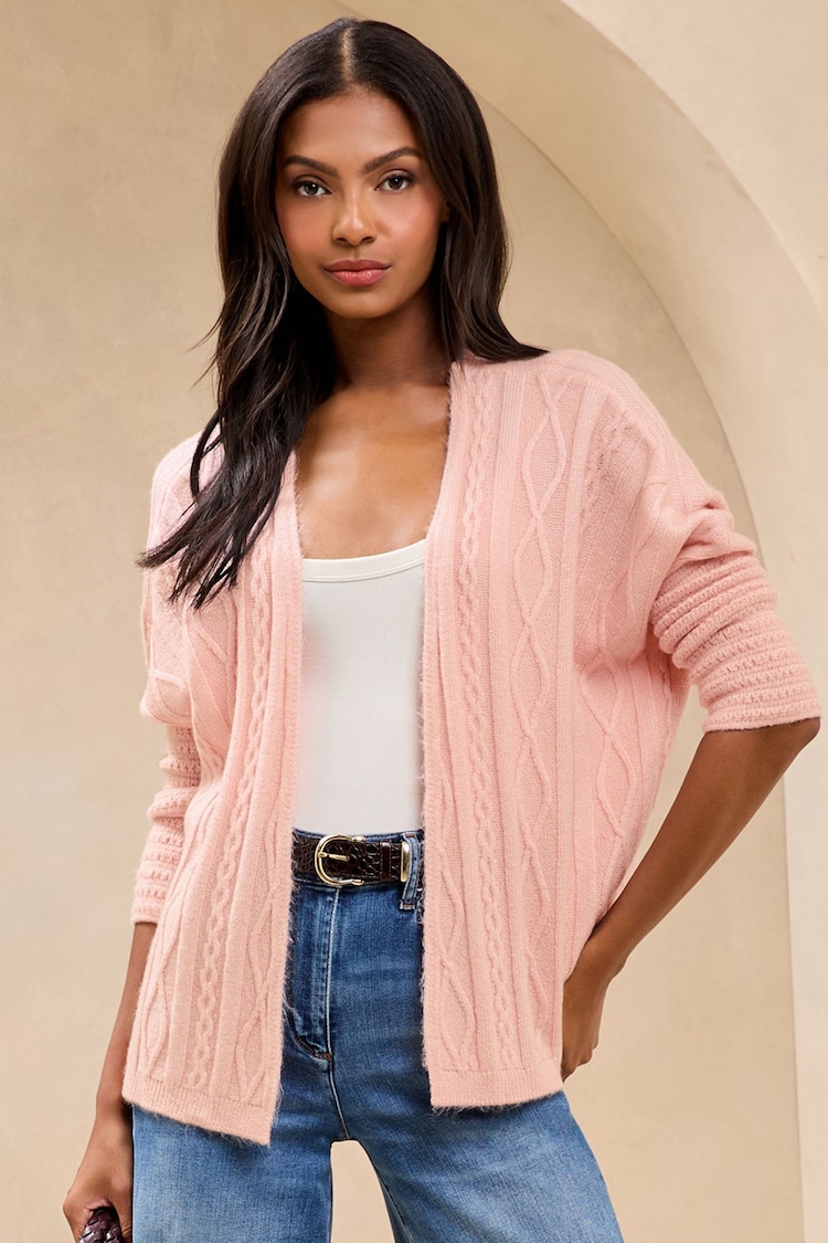 Rose - Cardigan long Lipsy en maille Pretty Stitch au crochet - Image 1 of 1