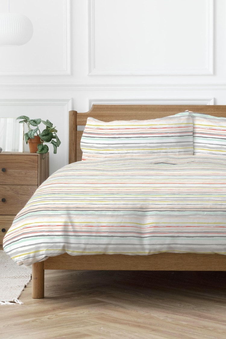 Copenhagen Home Pink Painterly Stripe Duvet Cover Set - Image 1 of 1
