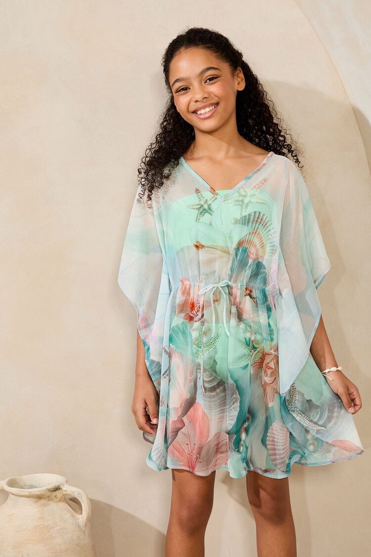 Lipsy Light Blue Printed Kaftan (5-16yrs) - Image 1 of 1