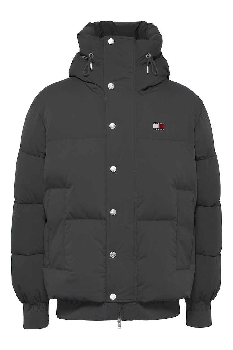 Tommy Jeans Black Relaxed Branded Puffer Jacket - Image 1 of 1
