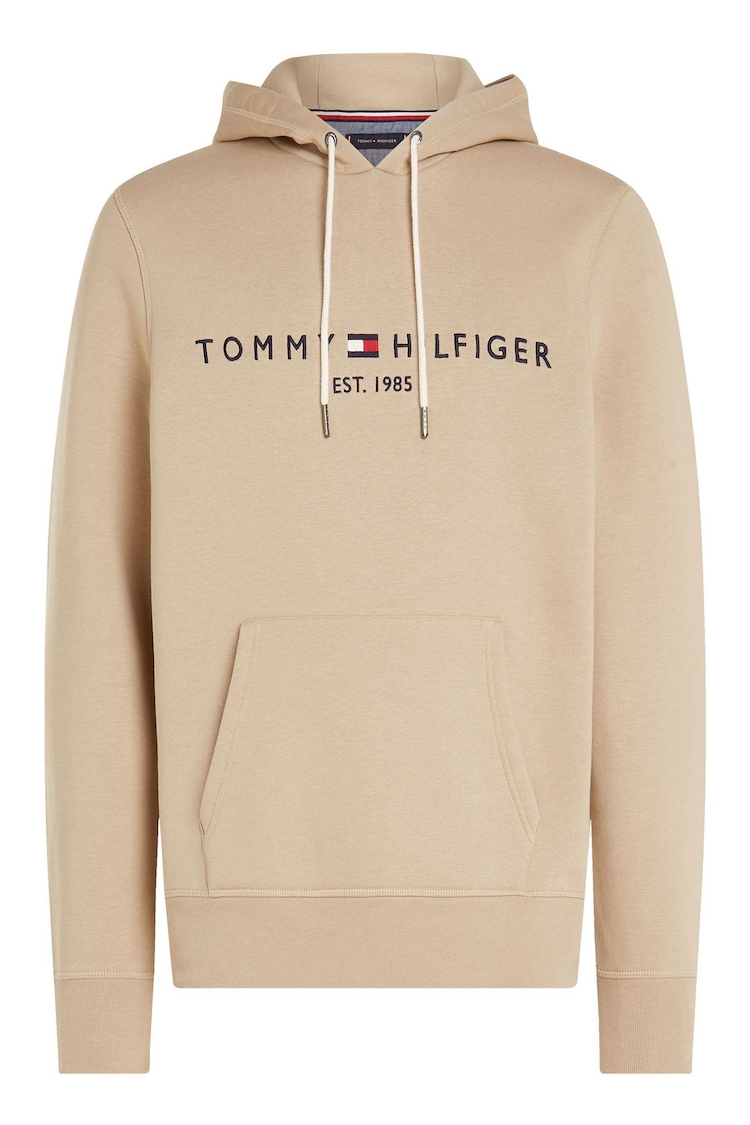 Tommy Hilfiger Natural Hoodie With Drawstring And Embroidered Logo - Image 1 of 1