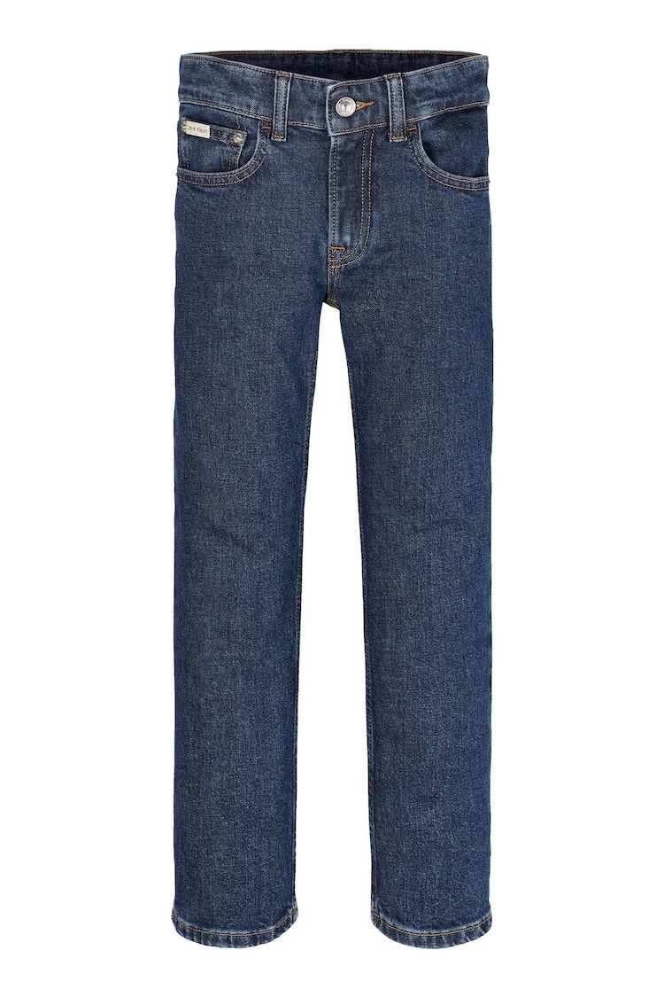 Calvin Klein Blue Authentic Mid Rise Straight Jeans - Image 1 of 1