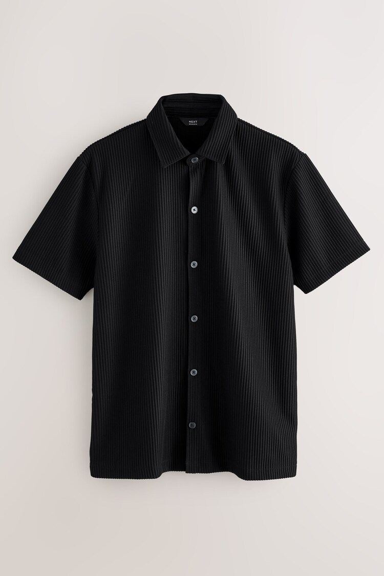 Noir - Chemise élégante texturée en jersey - Image 1 de 1