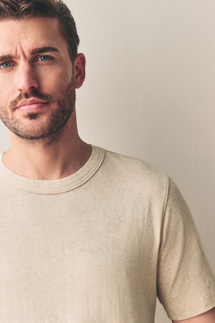 Light Neutral Signature Heavyweight T-Shirt with Linen - Image 1 of 1