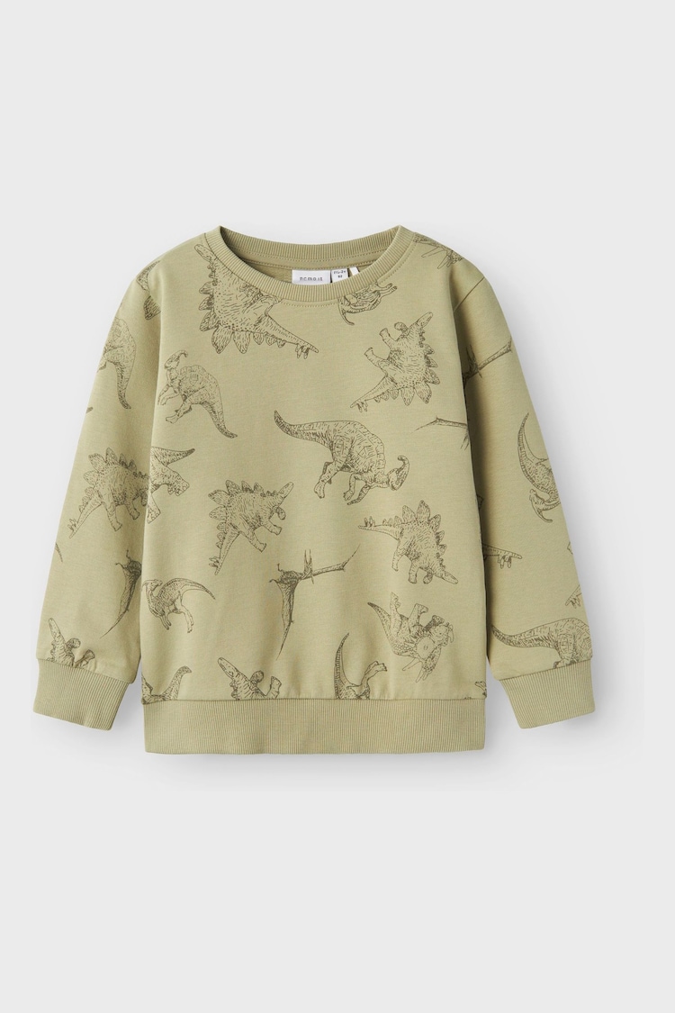 Name It Green Dinosaur Graphic Printed Sweatshirt - Image 1 of 1